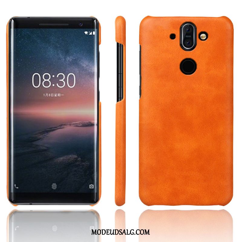 Nokia 8 Sirocco Etui Tegnebog Kvalitet Lædertaske Ægte Læder Cover