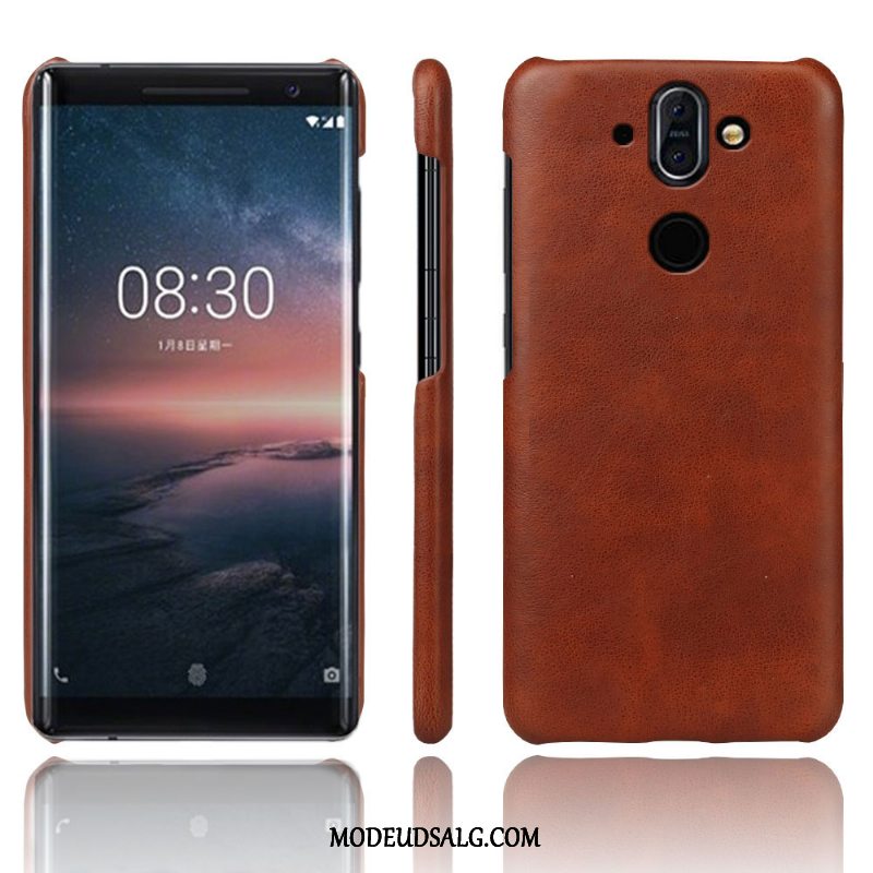 Nokia 8 Sirocco Etui Tegnebog Kvalitet Lædertaske Ægte Læder Cover