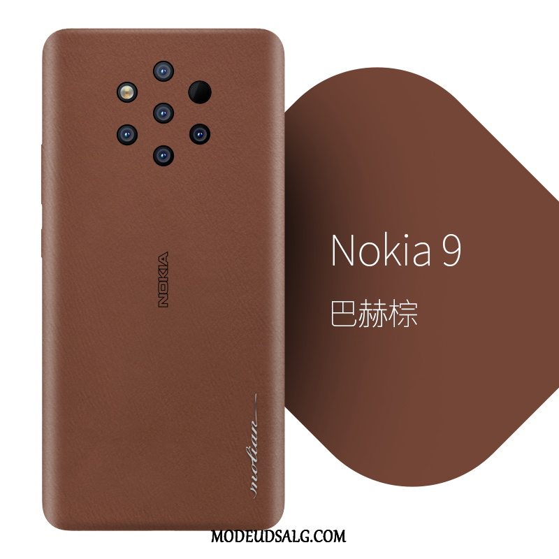 Nokia 9 Pureview Etui / Cover Pu Ægte Læder Beskyttelse Alt Inklusive