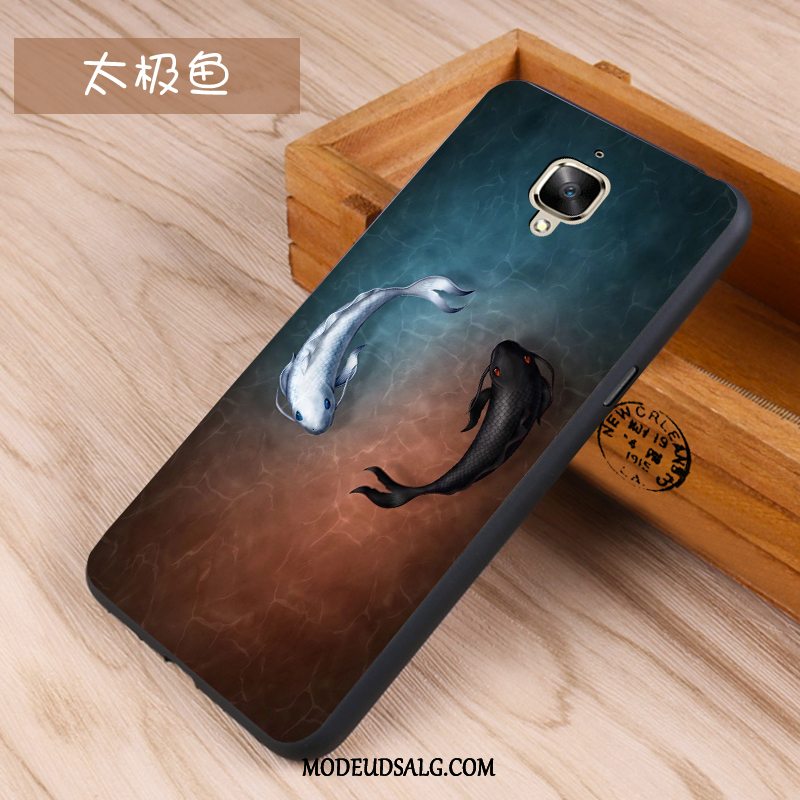 Oneplus 3 Etui Cover Trend Blød Sort Silikone