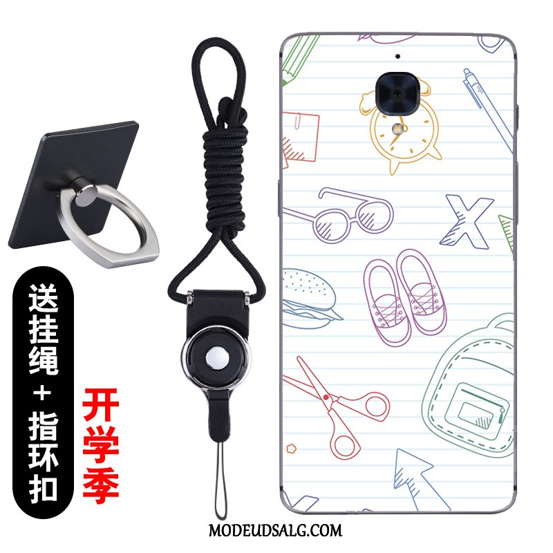 Oneplus 3 Etui Tre Forsvar Trend Hvid Cover Beskyttelse