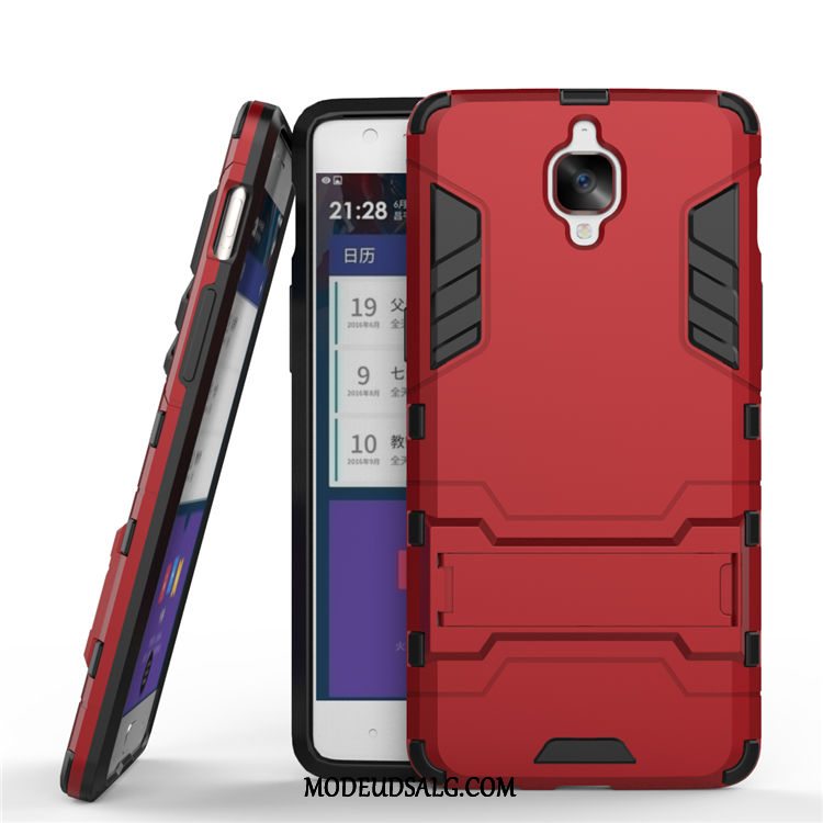 Oneplus 3t Etui Nubuck Cover Rød Beskyttelse Anti-fald