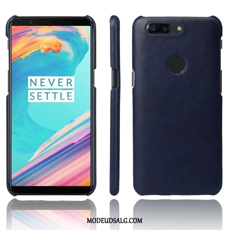 Oneplus 5t Etui Anti-fald Cover Rød Lædertaske Simple