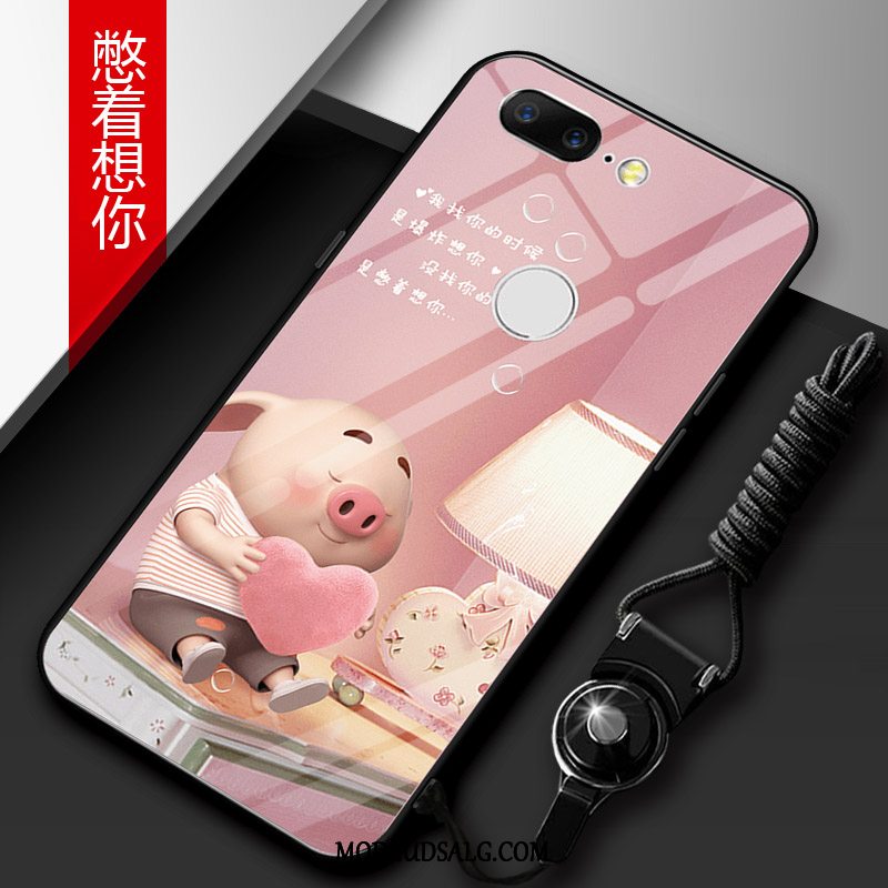 Oneplus 5t Etui Cartoon Af Personlighed Glas Beskyttelse Cover