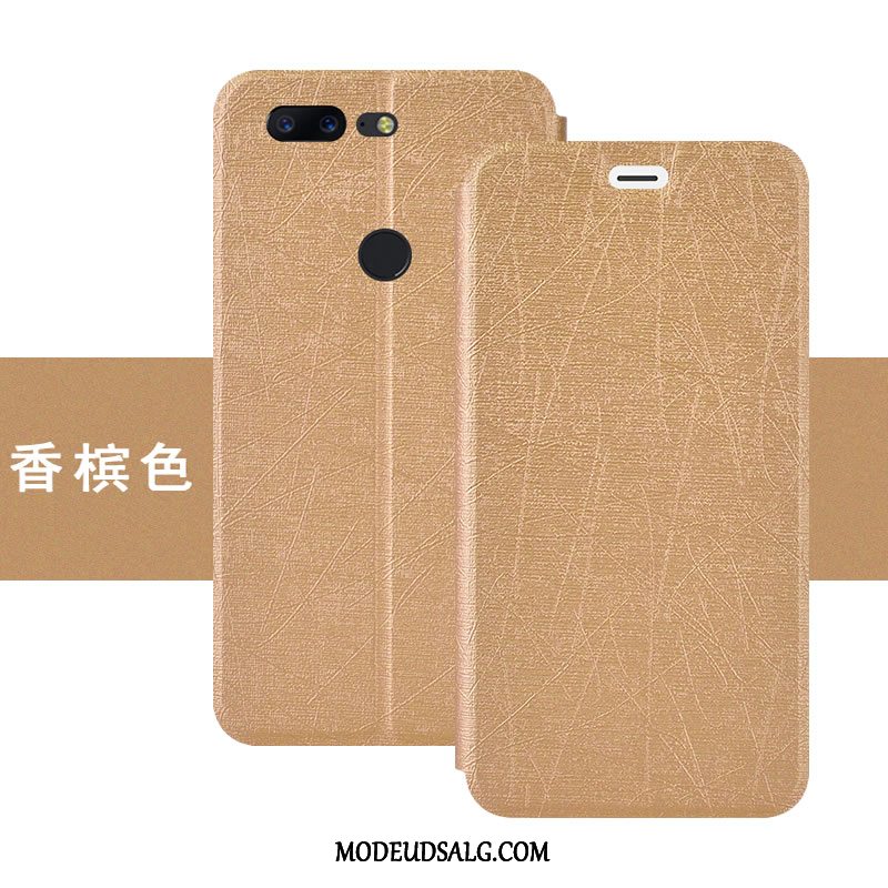 Oneplus 5t Etui / Cover Lædertaske Alt Inklusive Farve Folio Silikone