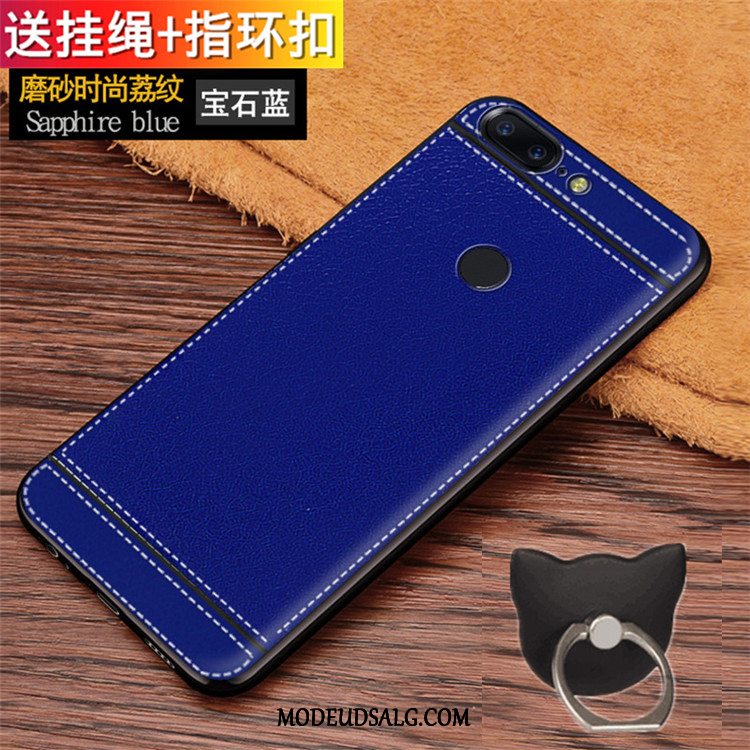 Oneplus 5t Etui Cover Sort Support Nubuck Anti-fald