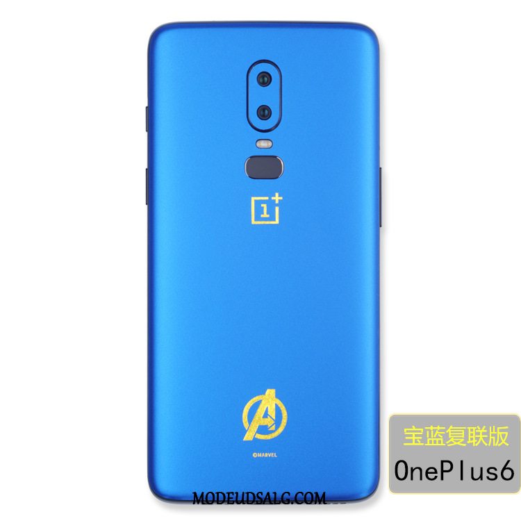 Oneplus 6 Etui Farve Membrane Blå