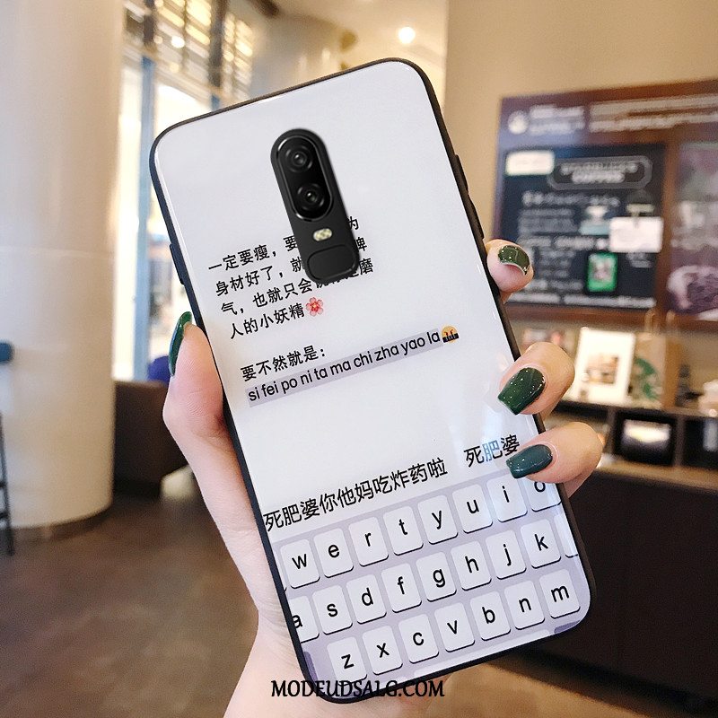 Oneplus 6 Etui Glas Kreativ Bagdæksel Net Red Af Personlighed
