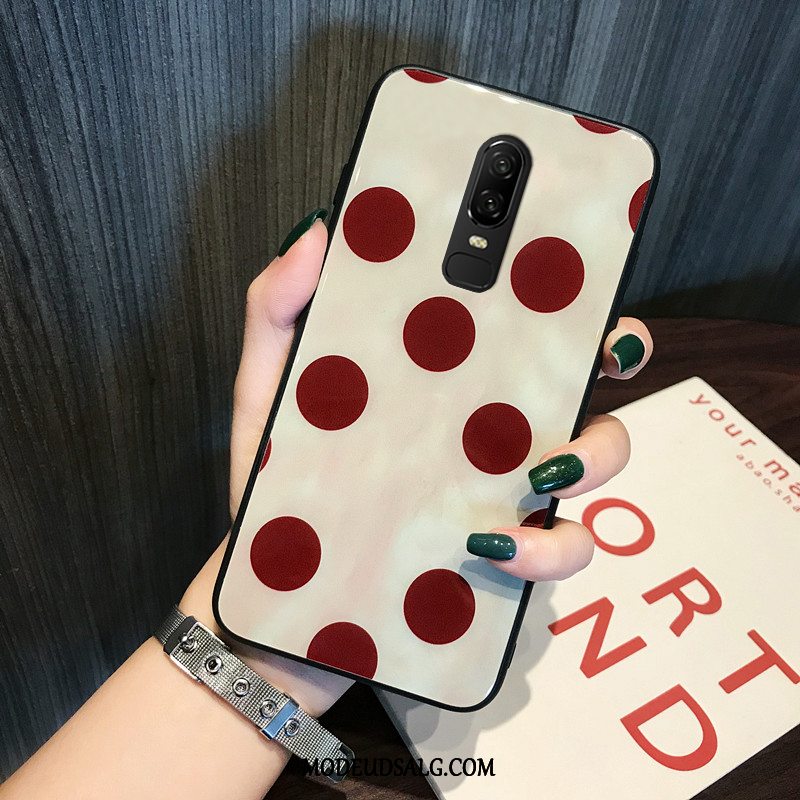 Oneplus 6 Etui Glas Kreativ Bagdæksel Net Red Af Personlighed