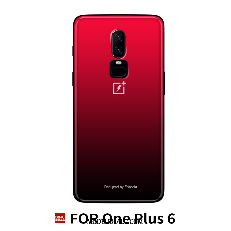 Oneplus 6 Etui Silikone Net Red Trendy Rød Alt Inklusive