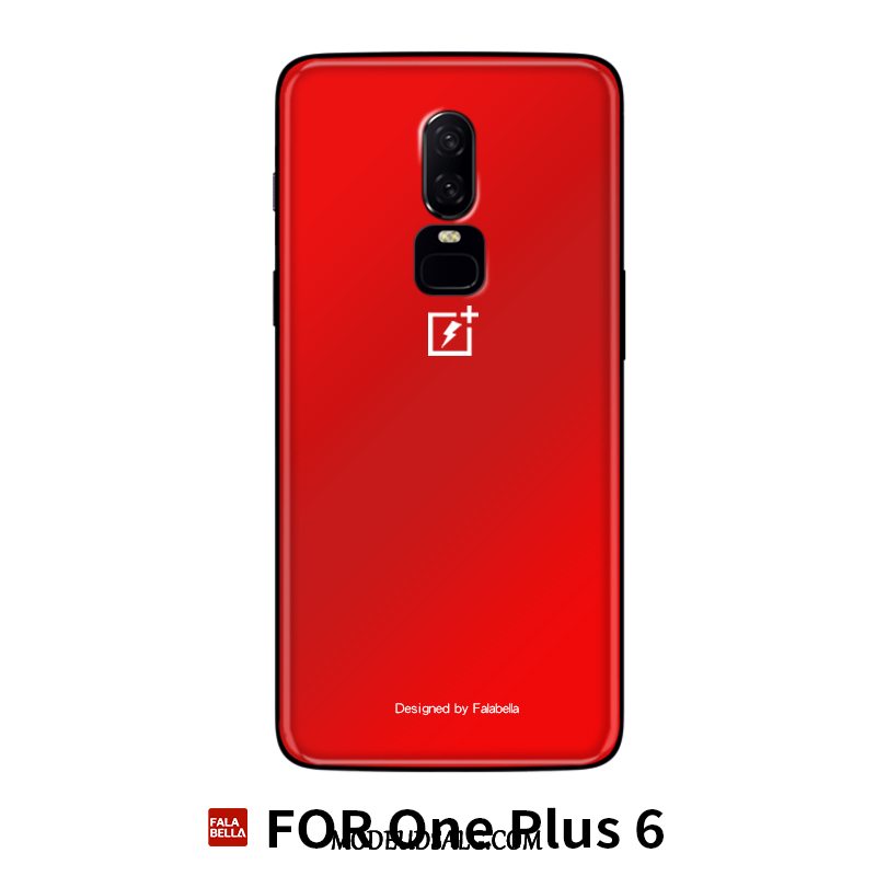 Oneplus 6 Etui Silikone Net Red Trendy Rød Alt Inklusive