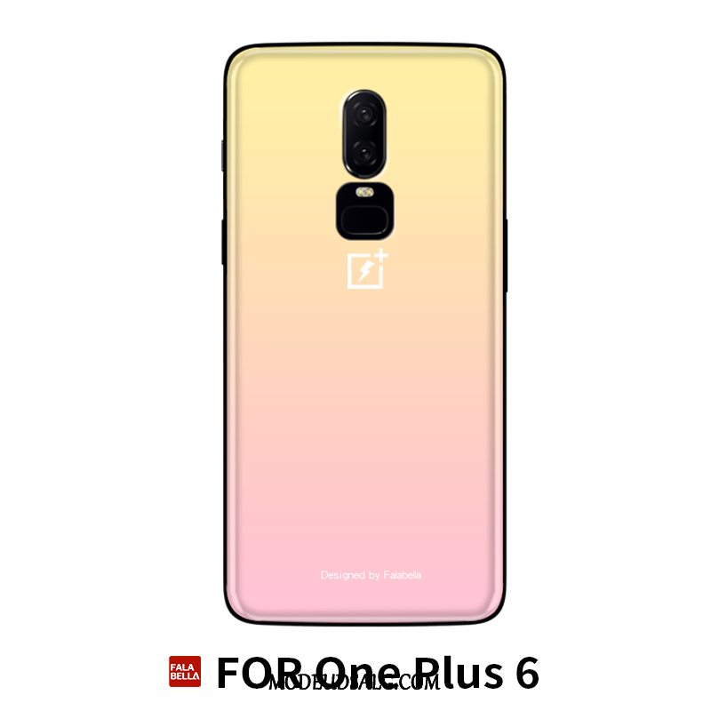 Oneplus 6 Etui Silikone Net Red Trendy Rød Alt Inklusive