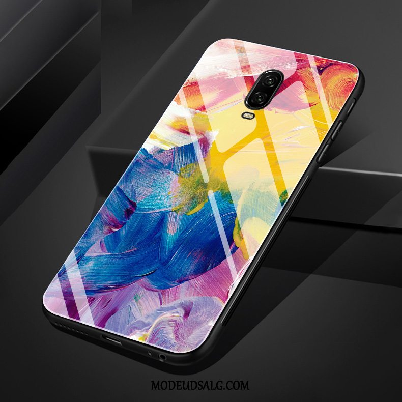 Oneplus 6t Etui / Cover Tryk Glas Kreativ Farve Lille Sektion