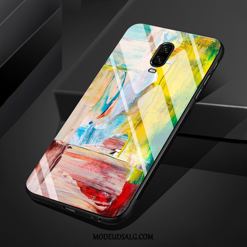 Oneplus 6t Etui / Cover Tryk Glas Kreativ Farve Lille Sektion