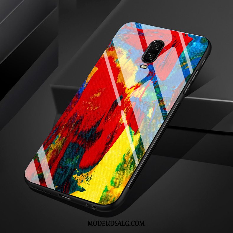 Oneplus 6t Etui / Cover Tryk Glas Kreativ Farve Lille Sektion