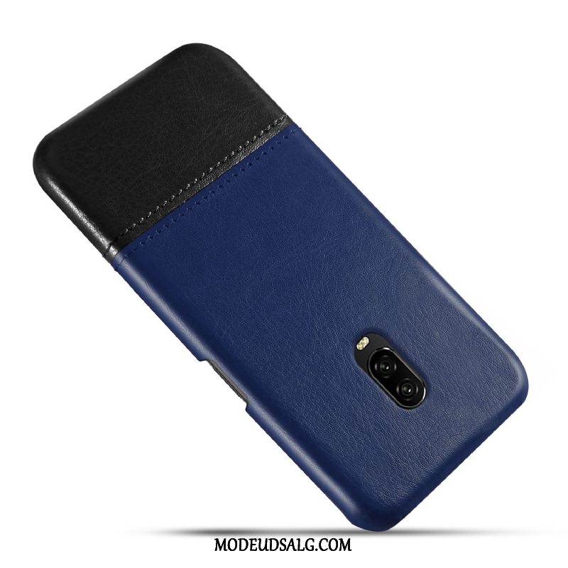 Oneplus 6t Etui / Cover Vintage Sort Lædertaske Beskyttelse Anti-fald