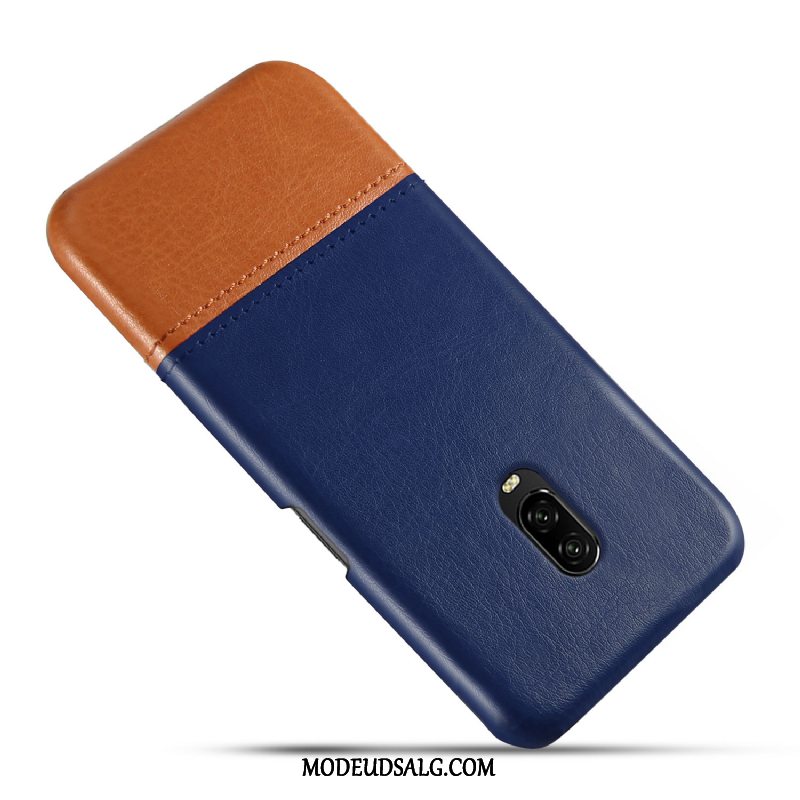 Oneplus 6t Etui / Cover Vintage Sort Lædertaske Beskyttelse Anti-fald