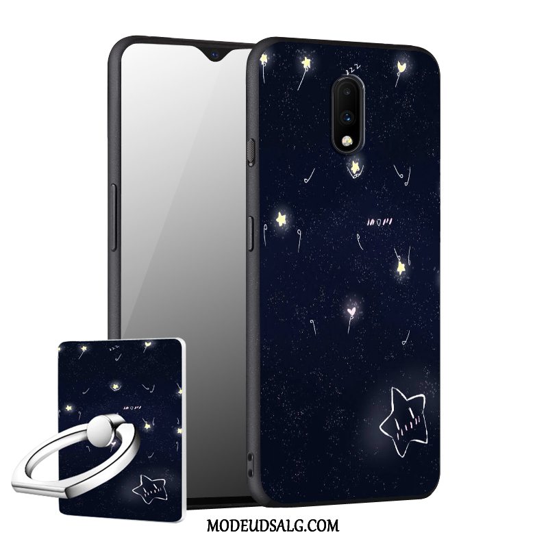 Oneplus 7 Etui Anti-fald Nubuck Cover Silikone Beskyttelse