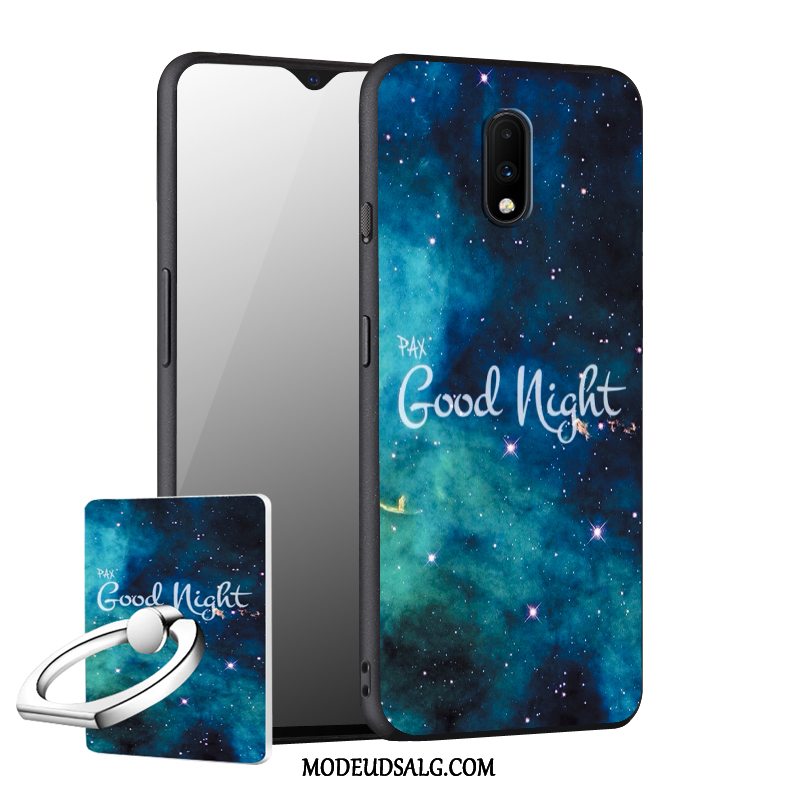 Oneplus 7 Etui Anti-fald Nubuck Cover Silikone Beskyttelse