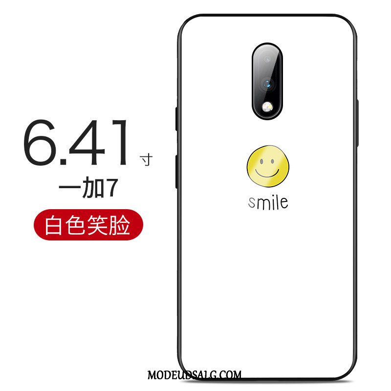 Oneplus 7 Etui Silikone Kreativ Glas Smiley Trendy