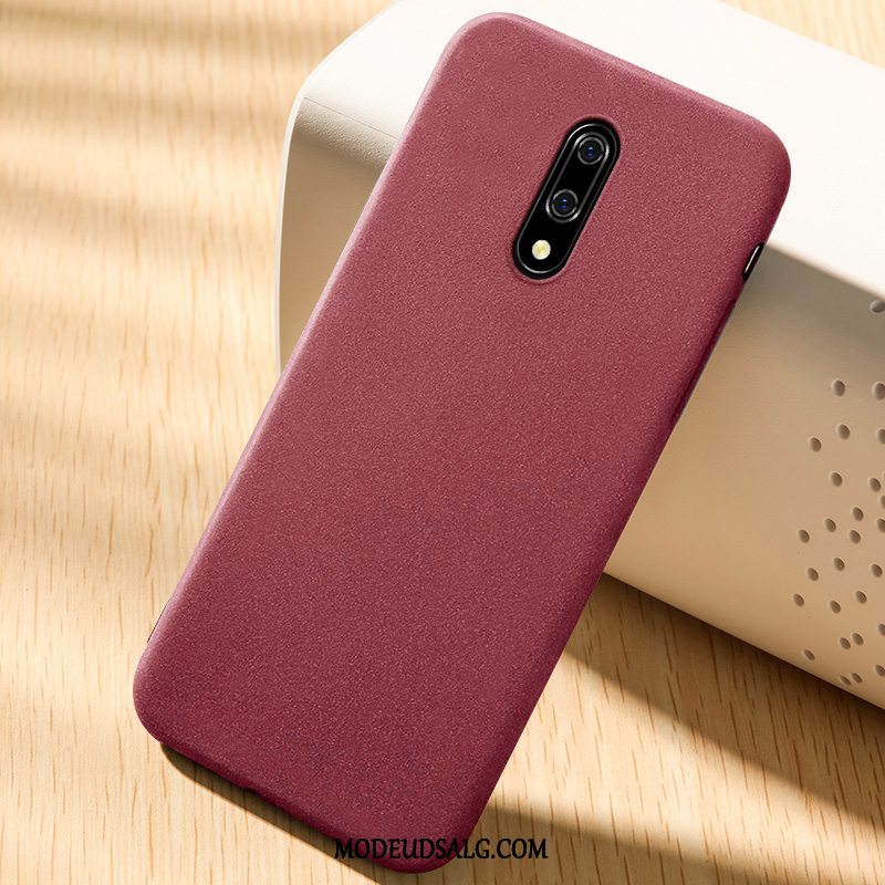 Oneplus 7 Etui Simple Cover Nubuck Udstrålende Anti-fald