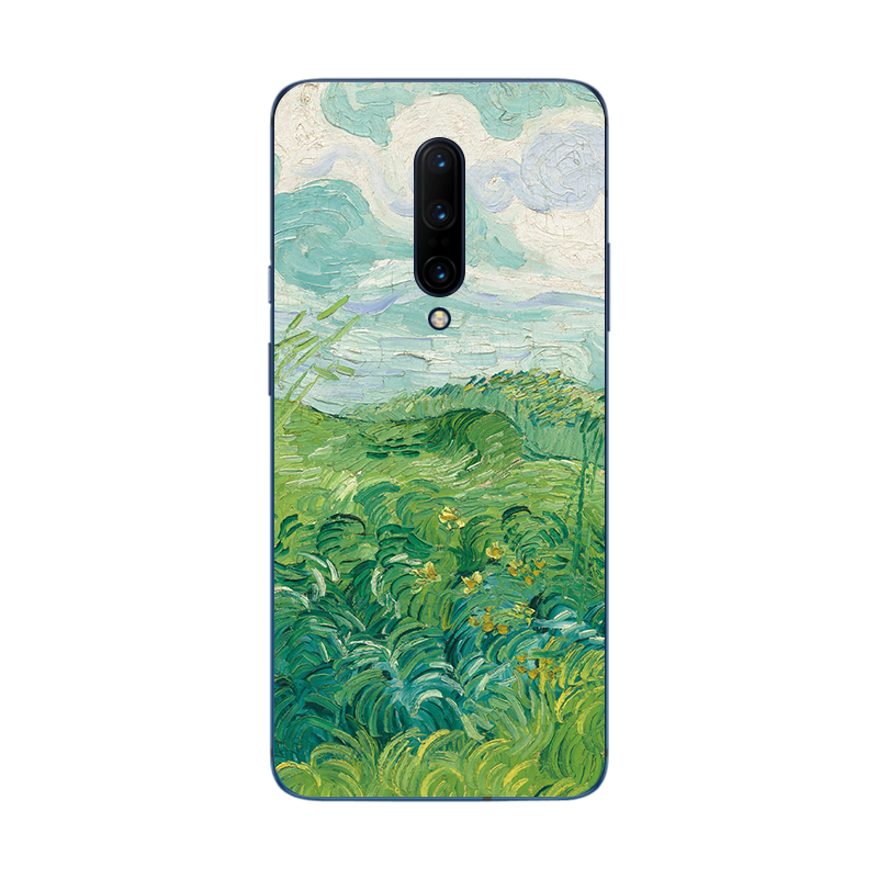 Oneplus 7 Pro Etui / Cover Blå Høj Oliemaleri Blød Beskyttelse