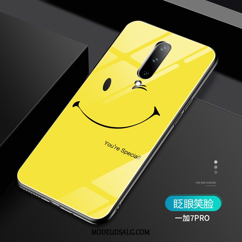 Oneplus 7 Pro Etui / Cover Cartoon Simple Smiley Hård