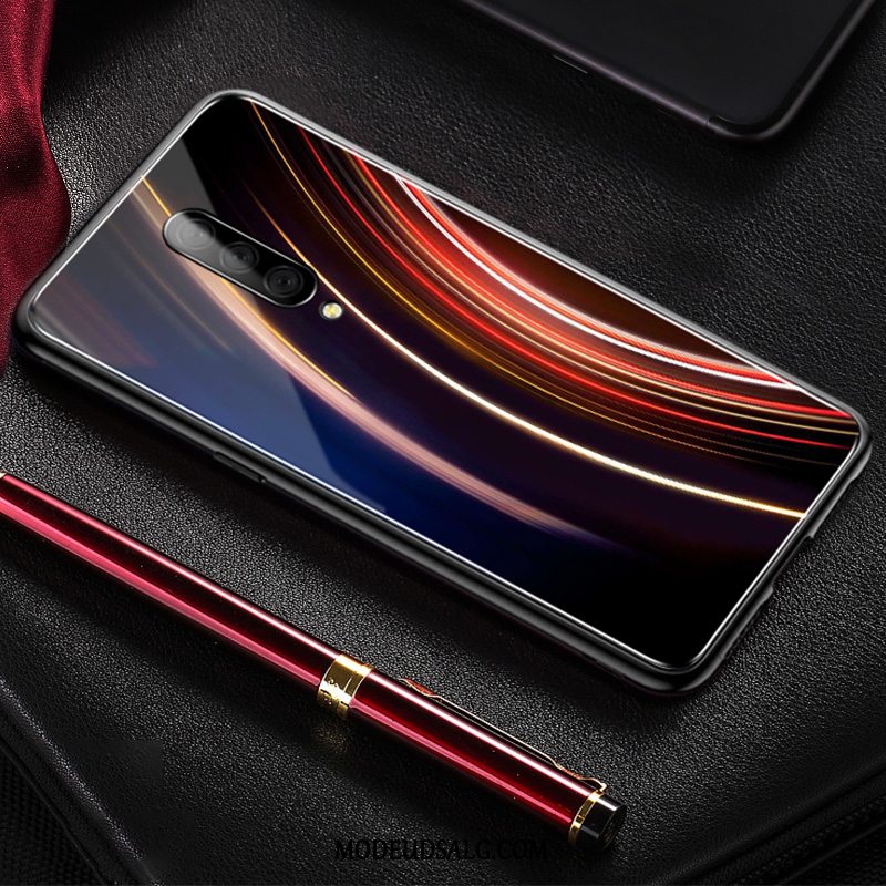 Oneplus 7 Pro Etui Farvet Tynd Net Red Beskyttelse Simple