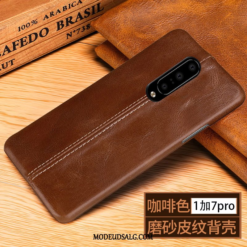 Oneplus 7 Pro Etui Læder Mønster Beskyttelse Anti-fald Cover