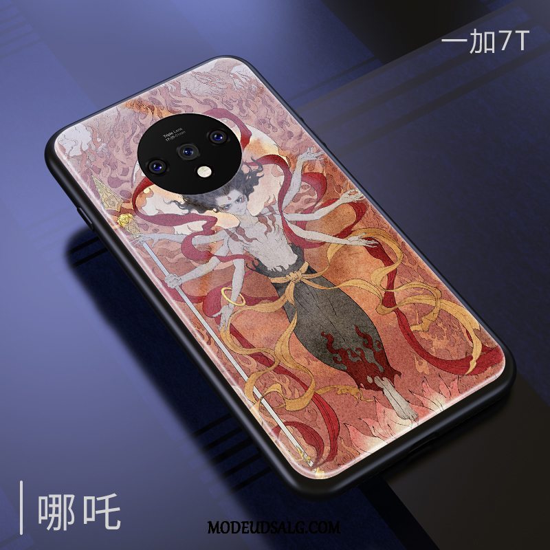 Oneplus 7t Etui Baby Blå Glas Kinesisk Stil Cover