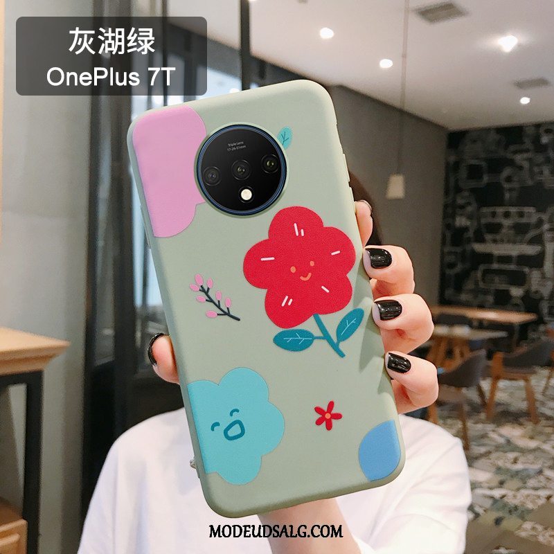 Oneplus 7t Etui Blomster Alt Inklusive Silikone Frisk Malet