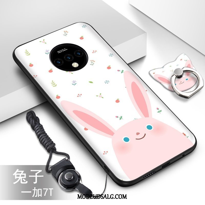 Oneplus 7t Etui Blød Grøn Cartoon Cover Silikone