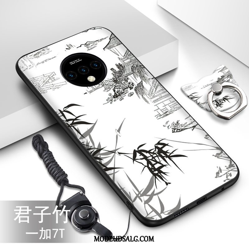 Oneplus 7t Etui Blød Grøn Cartoon Cover Silikone