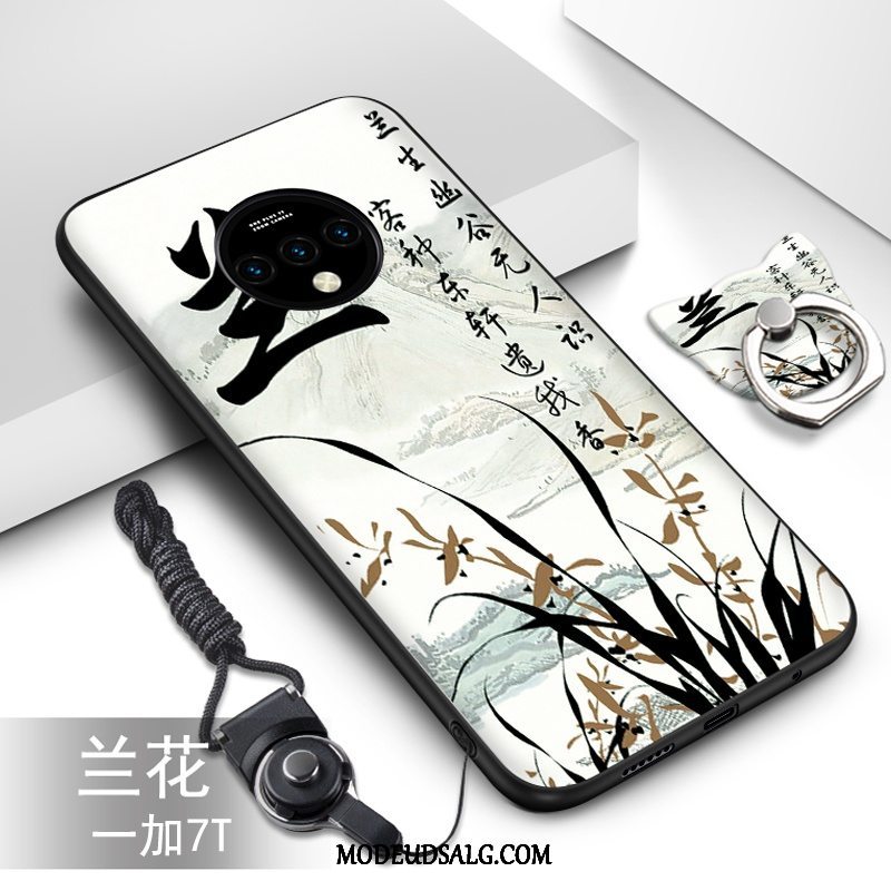 Oneplus 7t Etui Blød Grøn Cartoon Cover Silikone