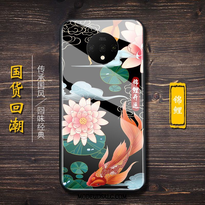 Oneplus 7t Etui / Cover Alt Inklusive Beskyttelse Sort Lilla Trendy