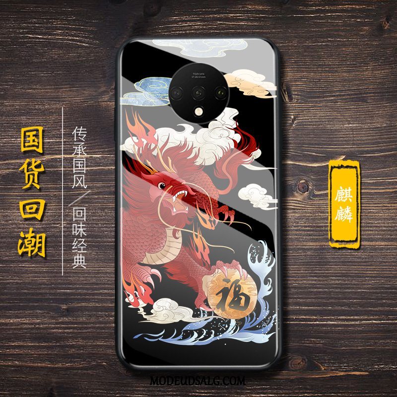 Oneplus 7t Etui / Cover Alt Inklusive Beskyttelse Sort Lilla Trendy