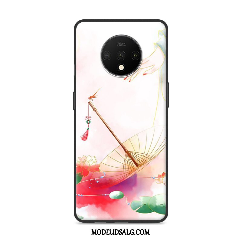 Oneplus 7t Etui Cover Blå Silikone Vind Kunst