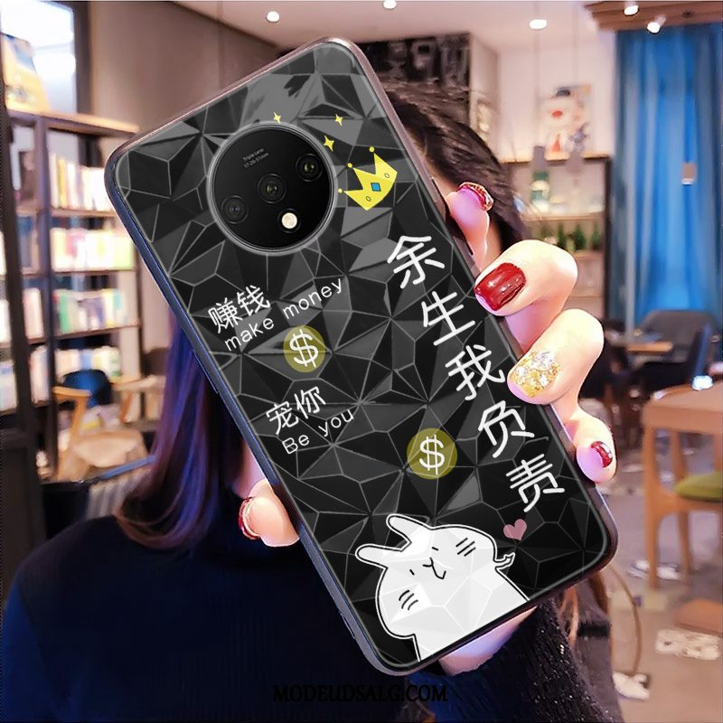 Oneplus 7t Etui Hvid Af Personlighed Cartoon Rombe Stor