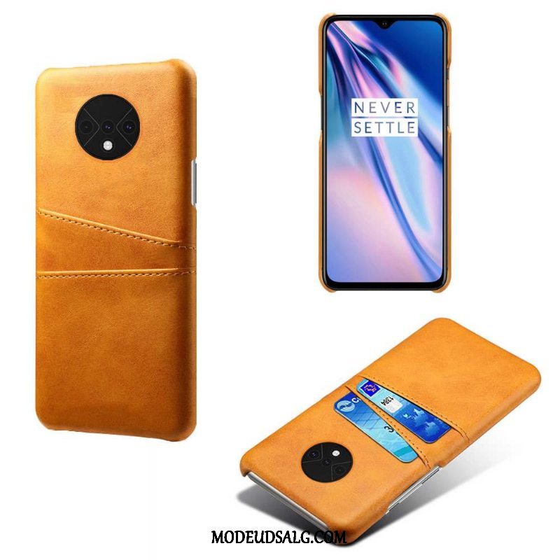 Oneplus 7t Etui Lædertaske Rød Ny Anti-fald Cover