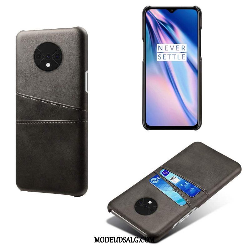 Oneplus 7t Etui Lædertaske Rød Ny Anti-fald Cover