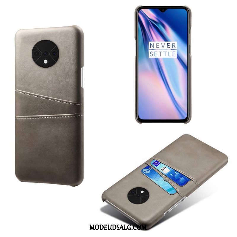 Oneplus 7t Etui Lædertaske Rød Ny Anti-fald Cover