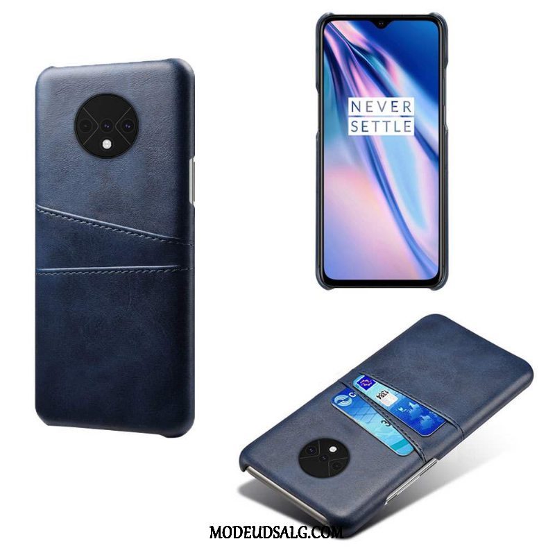 Oneplus 7t Etui Lædertaske Rød Ny Anti-fald Cover