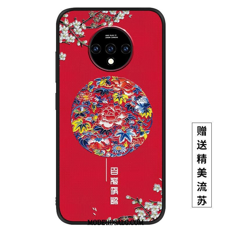 Oneplus 7t Etui Tynd Af Personlighed Trendy Palads Net Red