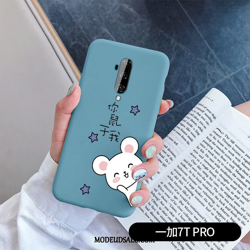 Oneplus 7t Pro Etui / Cover Af Personlighed Nubuck Anti-fald Lyserød Alt Inklusive