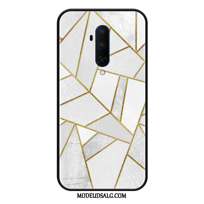 Oneplus 7t Pro Etui / Cover Anti-fald Geometri Nubuck Farve Kreativ