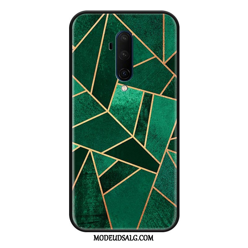 Oneplus 7t Pro Etui / Cover Anti-fald Geometri Nubuck Farve Kreativ