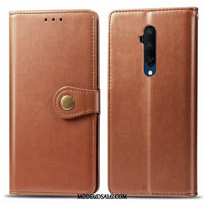 Oneplus 7t Pro Etui / Cover Folio Hængende Ornamenter Læder Beskyttelse