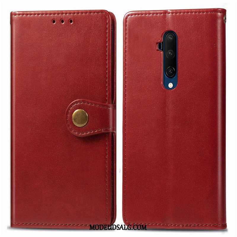 Oneplus 7t Pro Etui / Cover Folio Hængende Ornamenter Læder Beskyttelse