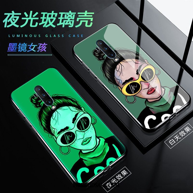 Oneplus 7t Pro Etui / Cover Glas Lyser Trend Silikone Blød