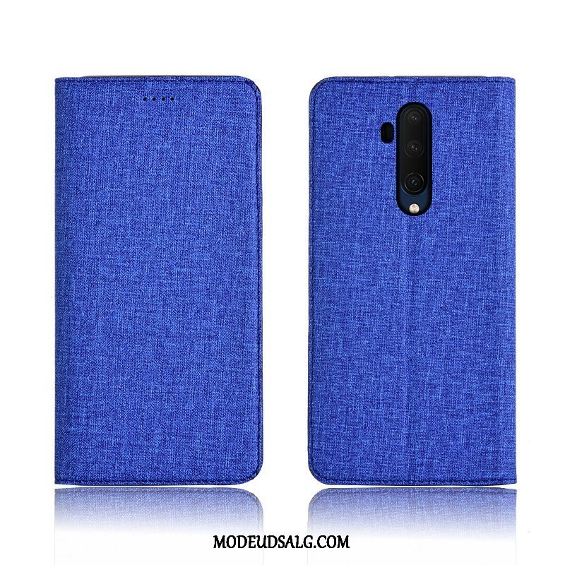 Oneplus 7t Pro Etui / Cover Sort Anti-fald Beskyttelse Bomuld Og Linned